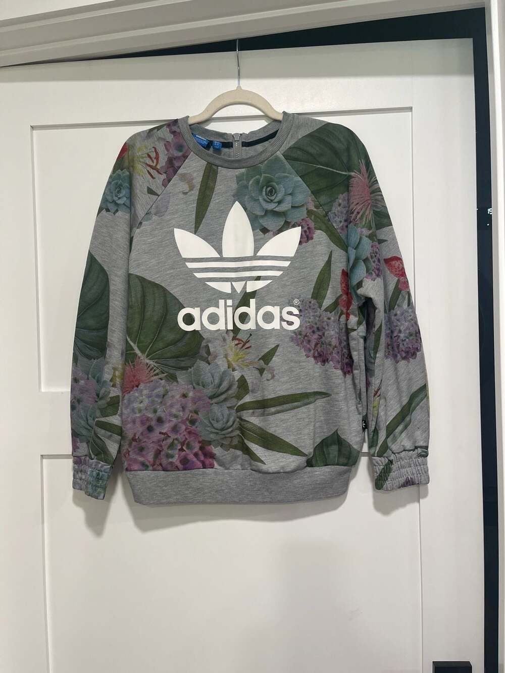 Adidas Originals Tropical Floral Graphic Print Sweatshirt